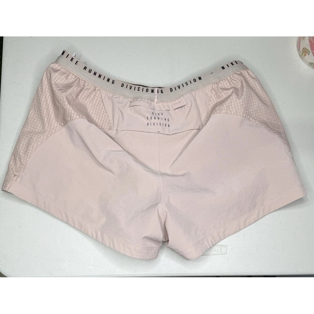 Nike Running Divison Women's Pink Activewear Drawstring Elastic Shorts Size M - Picture 4 of 13